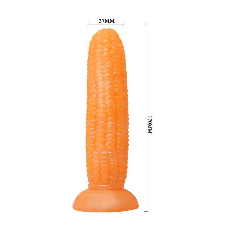 Kolba kukurydzy dildo do zabawy z przyssawką 17 cm